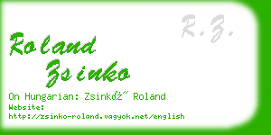 roland zsinko business card